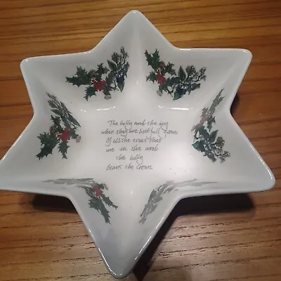 Buy Portmeirion Holly And Ivy Star Serving Dish • 15£