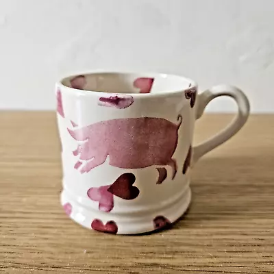 Buy Emma Bridgewater Pig Cup Pink Kissing Hearts Pattern Small Cream Mug Rare • 50£