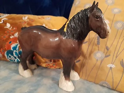 Buy Large Vintage Beswick Shire Horse China Figure Art Sculpture Equestrian Farm • 10£