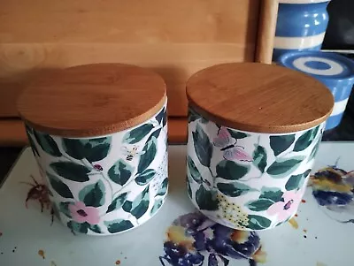 Buy Cath Kidston Floral Butterfly Bee Ceramic Storage Jars  & Lids X 2 • 22£
