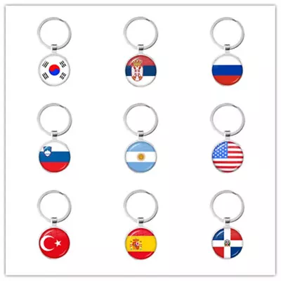 Buy Usa Russia Turkey Flag Bag Tag Charm Pendant Figure Ornament Keyring Keychain • 3.09£
