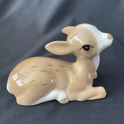 Buy Large Mid Century Szeiler Studio Pottery Hand Painted Fawn Baby Deer ~ 18cm Long • 22£