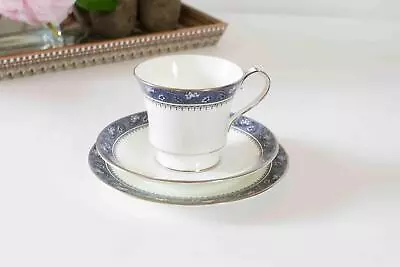 Buy Aynsley Bone China Blue Mist Tea Cup, Saucer & Tea Plate  Excellent Condition • 10£