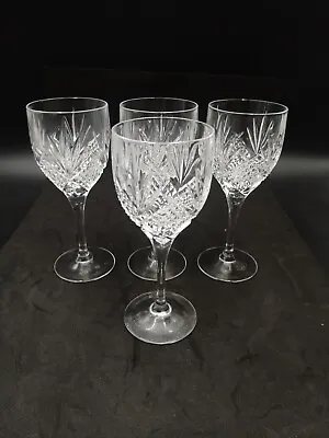 Buy Lead Crystal Pressed Glass Wine Glasses Set Of 4 • 20£