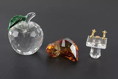 Buy Crystal Glass Collectables Inc Swarovski, Cat, Apple, Paperweight, Ornamental • 0.99£