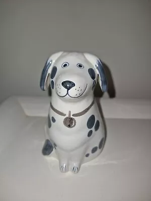 Buy Rye Pottery Figure -Grey, Blue And White Dog Hand Painted Exc Con 14cm High • 25£