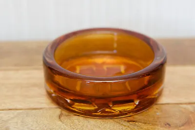 Buy Vintage Wedgwood RSW27 Textured Range Amber Glass Bowl Marked On Base • 15.50£
