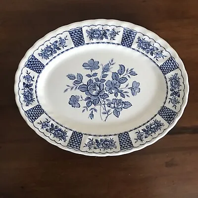 Buy Myott Melody Ironstone Blue & White Oval Plate 29x23cm Transfer Ware Platter • 6.50£