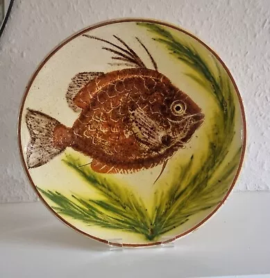 Buy Vintage Spanish Puigdemont Fish Decorated Bowl ~ 24cm ~ Signed • 30£