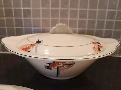 Buy 1920/30's Art Deco Midwinter Lidded Tureen In Red And Black Mint Condition  • 10£