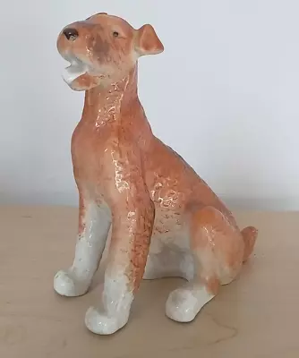Buy Beautiful Ussr Russian Porcelain Lomonosov Pottery Airedale Dog Figurine Vintage • 24.99£