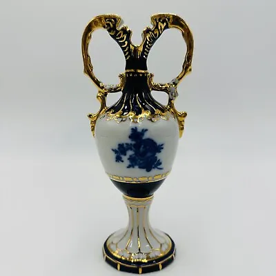 Buy Royal Dux Vase Porcelain Bohemia Cobalt Blue Ornamental Home Decor • 112.85£