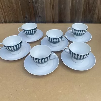 Buy VINTAGE Six Lanzette Cups  AND SAUCERS BY THOMAS  GERMANY • 45£