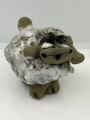 Buy Small Handmade Studio Pottery Sheep Figure-Cute Collectible Ornament-5.5cm High • 9£