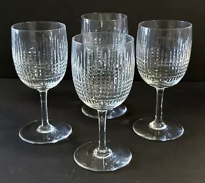 Buy Set Of 4 Baccarat France Crystal Nancy Pattern Water Goblets Wine Glasses 6.75  • 341.53£