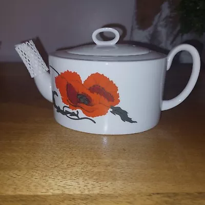 Buy Wedgewood 'Susie Cooper' Corn Poppy Teapot 1970, NEW • 18.99£