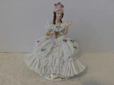 Buy Stunning Dresden Figurine Porcelain Lace Lady - Lady Fair - Germany - Mint • 275.64£
