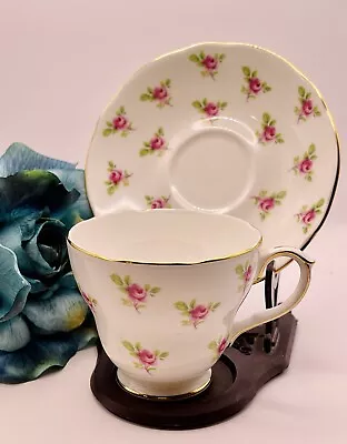 Buy Vintage Duchess , Tea Cup & Saucer Set , Gold Rim , Englands Rose • 28.44£