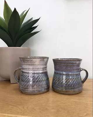 Buy Vintage John & Allan Hughes Anvil Pottery Hand Thrown & Glazed Stoneware Mugs • 20£