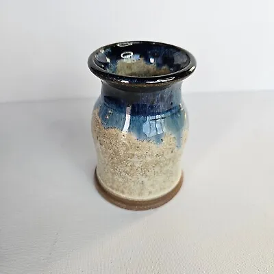 Buy Vintage Vase Brown With Blue Drip Glaze  • 18.96£