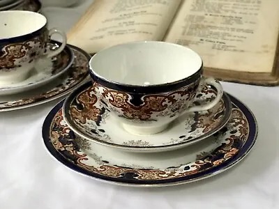 Buy Very RARE Antique Booths Silicon China Tea Set Trio Lucania Pattern Cracked. • 15£