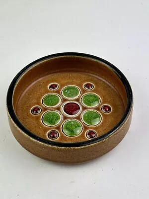 Buy Hornsea Small Pin Dish With Green & Red Circles, 8.5cm, Circa 1970s. • 10£