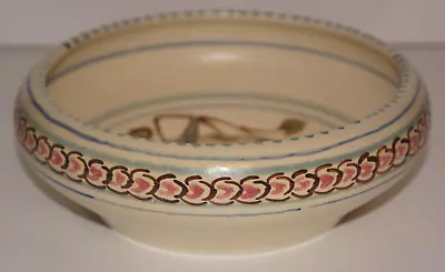 Buy A LOVELY VINTAGE HAND PAINTED HONITON POTTERY BOWL WITH FLORAL DESIGN,18.5cm • 12.99£
