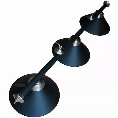 Buy Pool Snooker Table 3 Lights Rail Black With Metal Black Shades. Twin Chains • 105£
