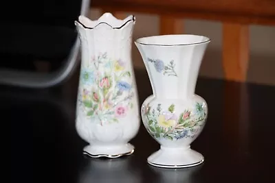 Buy Aynsley Wild Tudor Fine Bone China Victorian Flower Vase Set Of Two • 50£