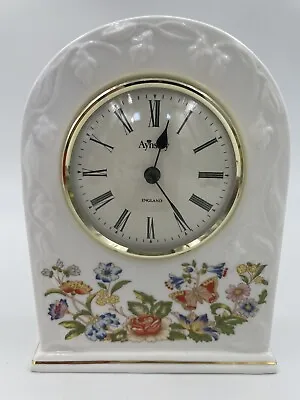 Buy AYNSLEY PORCELAIN  MANTEL CLOCK With  Cottage Garden  Clock • 36.68£