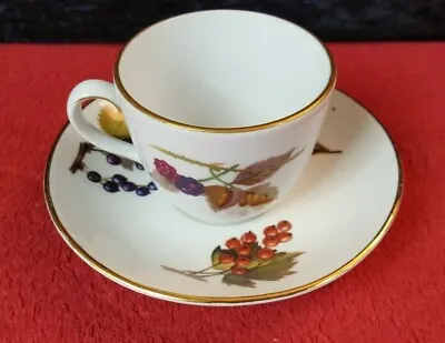 Buy Royal Worcester Evesham 1961 Coffee Cup & Saucer For The Set Gift  • 9.78£