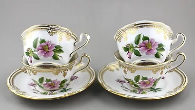 Buy Spode China England Stafford Flowers Tea Cups X 4 & Saucers X 2 Y8519 Excellent! • 375£