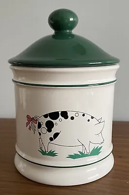 Buy Hornsea Storage Jar Pig Farmyard Pottery 1991 Collection Canister Ceramic + Lid • 7.99£