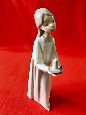Buy Lladro Daisa Girl With Candlestick Vintage 1977 Ceramic Figurine Hand Made 210mm • 7.99£