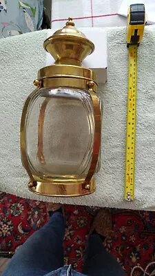 Buy Vintage Glass And Brass Storage, Sweet Or Cotton Wool Jar • 5£