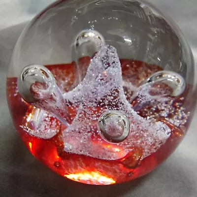 Buy Caithness Glass Paperweight Red Mini Moonflower • 12£