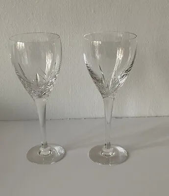 Buy EDINBURGH CRYSTAL SKYE  Large (Claret) Wine Glasses X 2: 18cm Tall: Signed: Ex • 65£