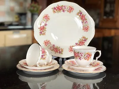 Buy Vintage  Colclough China  -  Wayside X  2 Tea Trios And Cake Plate • 33.25£