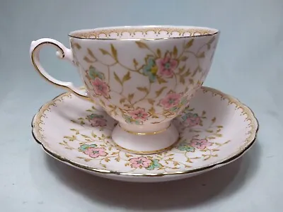 Buy Tuscan Fine English Bone China Tea Cup And Saucer Pink Floral • 80.61£