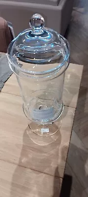 Buy Handmade Footed Glass Jar Cookie Sweet Bonbon With Lid Lead Free Crystal Glass • 40£