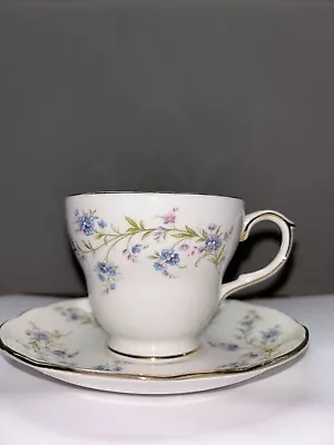 Buy England Duchess Tranquillity Breakfast Teacup & Saucer Forget Me Not Bone China • 15.40£