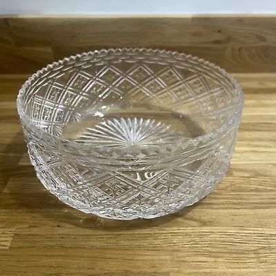 Buy Vintage  Cut Glass Crystal Trifle/fruit Bowl Stunning See Pics • 24£