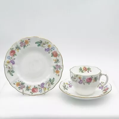 Buy Royal Crown Derby Floral Trio Tea Cup Saucer Plate • 5.99£