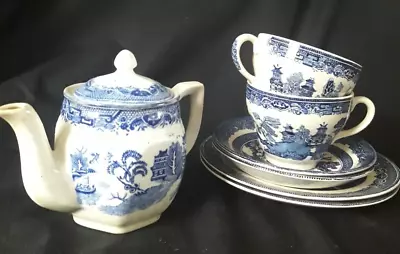 Buy Willow.Staffordshire Willow China Tea Set • 15£