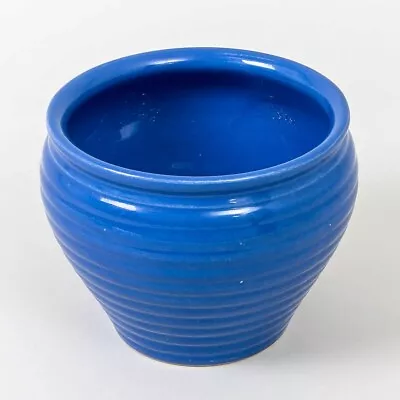 Buy Vtg Ringware Pot Cobalt Blue Planter Unsigned Mid-Century Modern Pottery 6  Tall • 40.43£