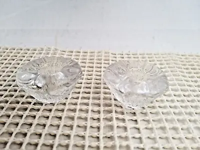 Buy Vintage Glass Candle Holders Ribbed Octagon Pattern Small Tapered Candles X 2 • 12.99£