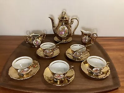 Buy Beautiful Vintage Tea/Coffee Set Bondware Fine China Foreign Best Porcelain Gold • 50£