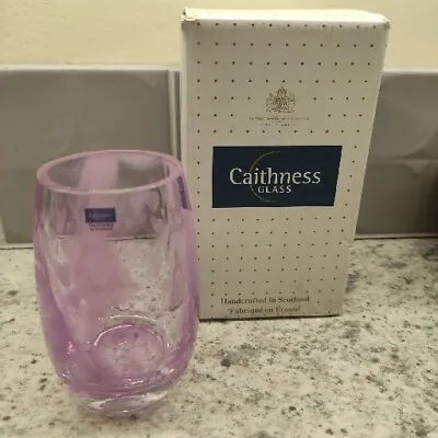 Buy Caithness Pink Loving Heart Glass Vase Pot Boxed 5  Made Scotland Handcrafted • 21.24£