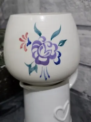 Buy Poole Pottery Vase/Pot With Hand Painted Flowers Shape 288 (Vintage C1955)  • 12£