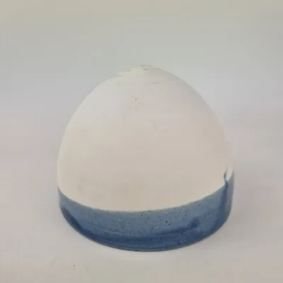 Buy Unmarked Studio Pottery Cover Beehive Style Blue Glaze 11cm High X 13.5cm • 39£